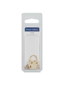 Frank Shaw Brass Plated D Rings, Pack of 2, Multi