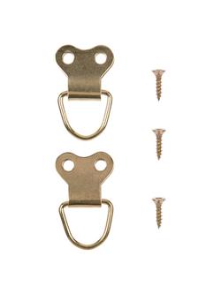 Frank Shaw Brass Plated D Rings, Pack of 2 - view 2, Multi