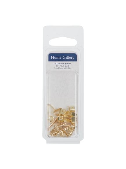 Frank Shaw Picture Hooks Brass Headed Pins, Pack of 10, Multi