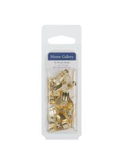 Frank Shaw Picture Hooks Brass Headed Pins, Pack of 6, Multi
