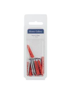 Frank Shaw Rawl Plugs & Screws, Pack of 8, Multi