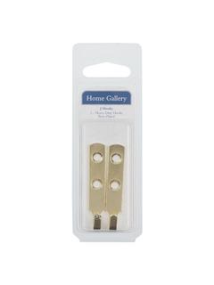 Frank Shaw Brass Plated J Hooks, Pack of 2