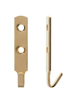 Frank Shaw Brass Plated J Hooks, Pack of 2 - view 2, Multi