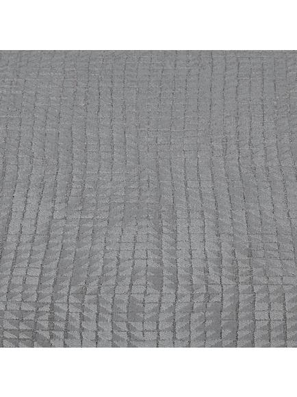 John Lewis Loki Squares Furnishing Fabric, Steel - view 2, Steel