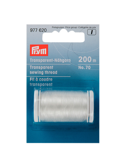 Prym Transparent Thread, 200m, White, White