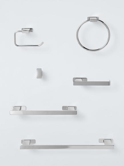 John Lewis Form Swing Towel Ring - view 2, Silver