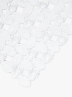 John Lewis Pebbles Square Shower Mat, Clear - view 2, Clear