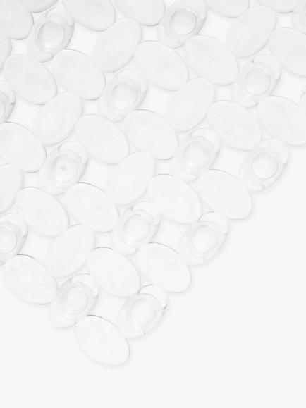 John Lewis Pebbles Square Shower Mat, Clear - view 2, Clear