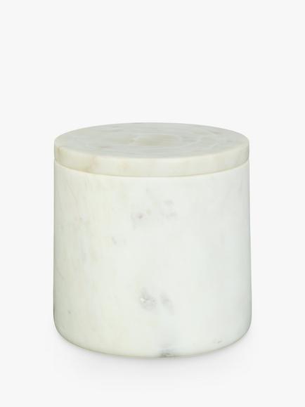 John Lewis Marble Container, White, White