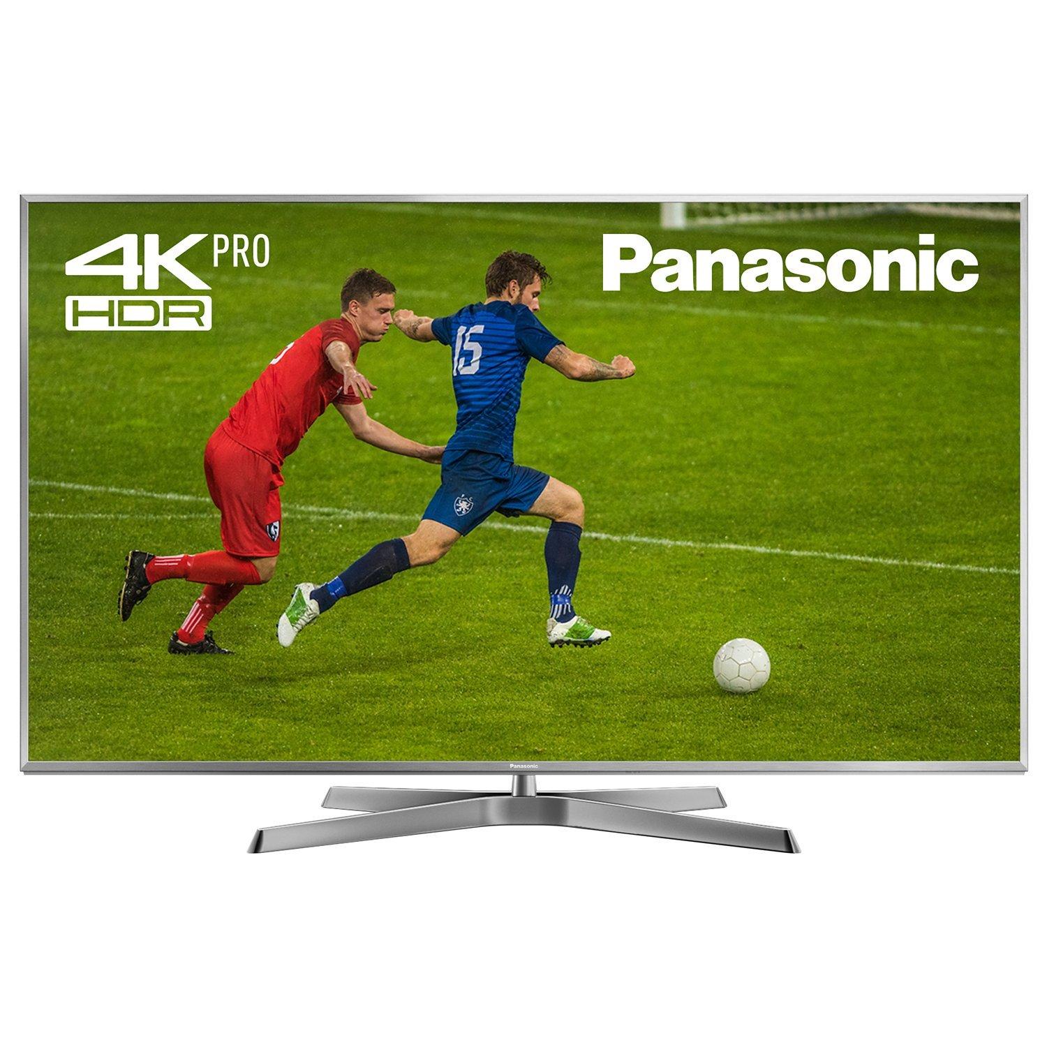 Panasonic TX-50EX750B LED HDR 4K Ultra HD 3D Smart TV, 50" with Freeview Play/Freesat HD & Height Adjustable Swivel Stand, Ultra HD Certified, Silver