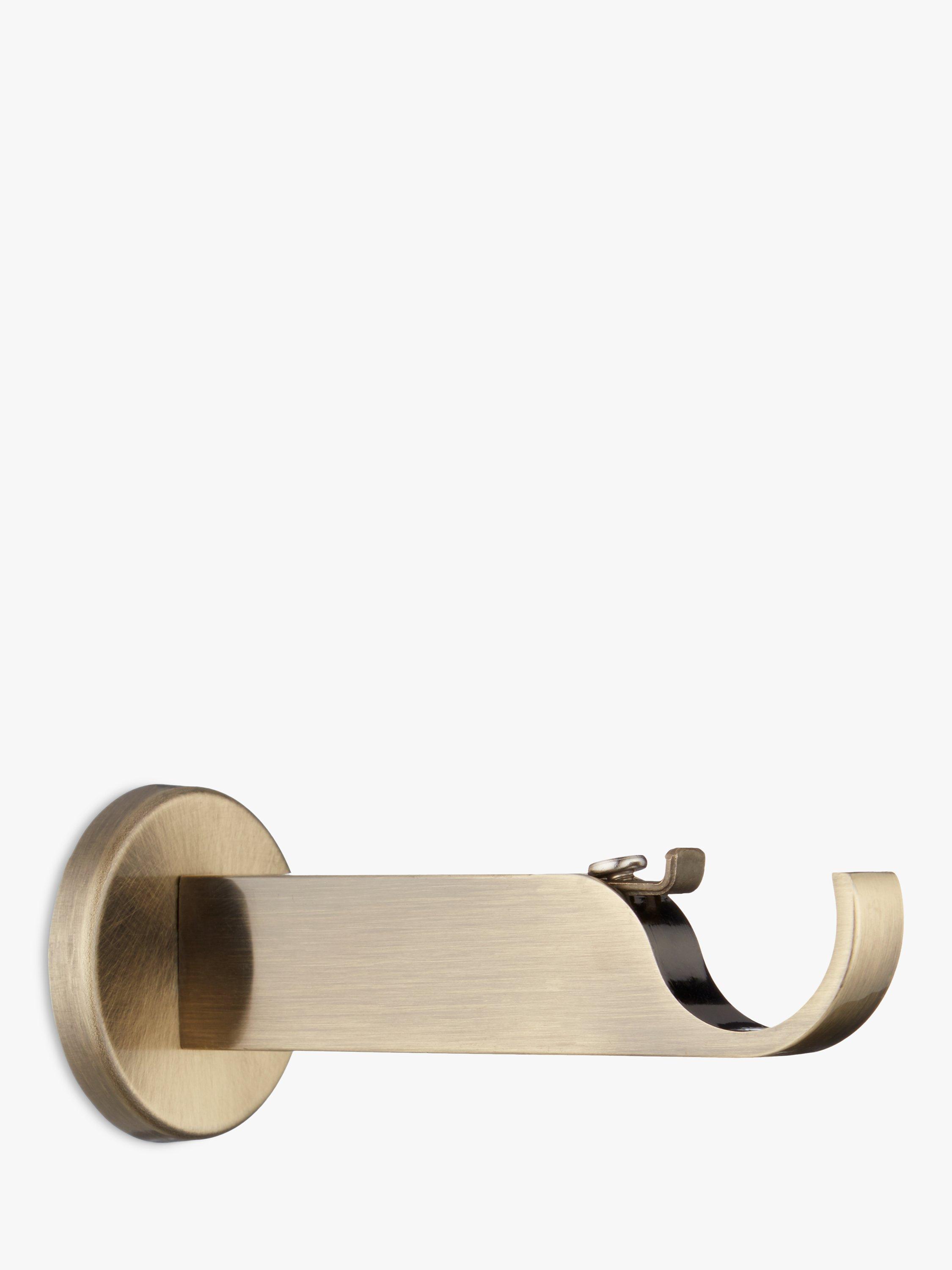 John Lewis Antique Brass Contemporary Side / Centre Bracket, Dia.28mm