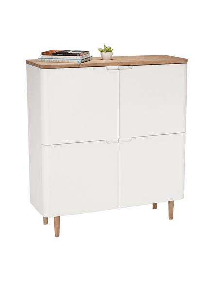 Ebbe Gehl for John Lewis Mira Storage Cabinet - view 2, White/Oak