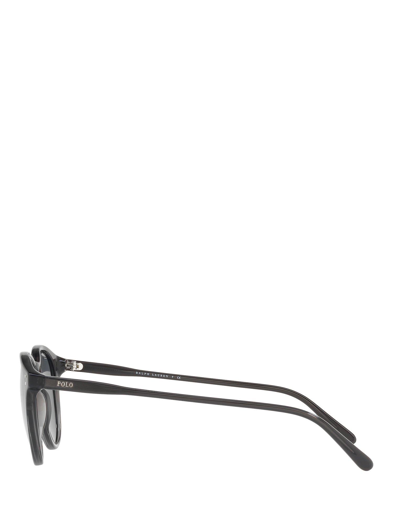 Product image 3 of 10, which shows Polo Ralph Lauren PH4110 Men's Oval Sunglasses, Black/Mirror Grey