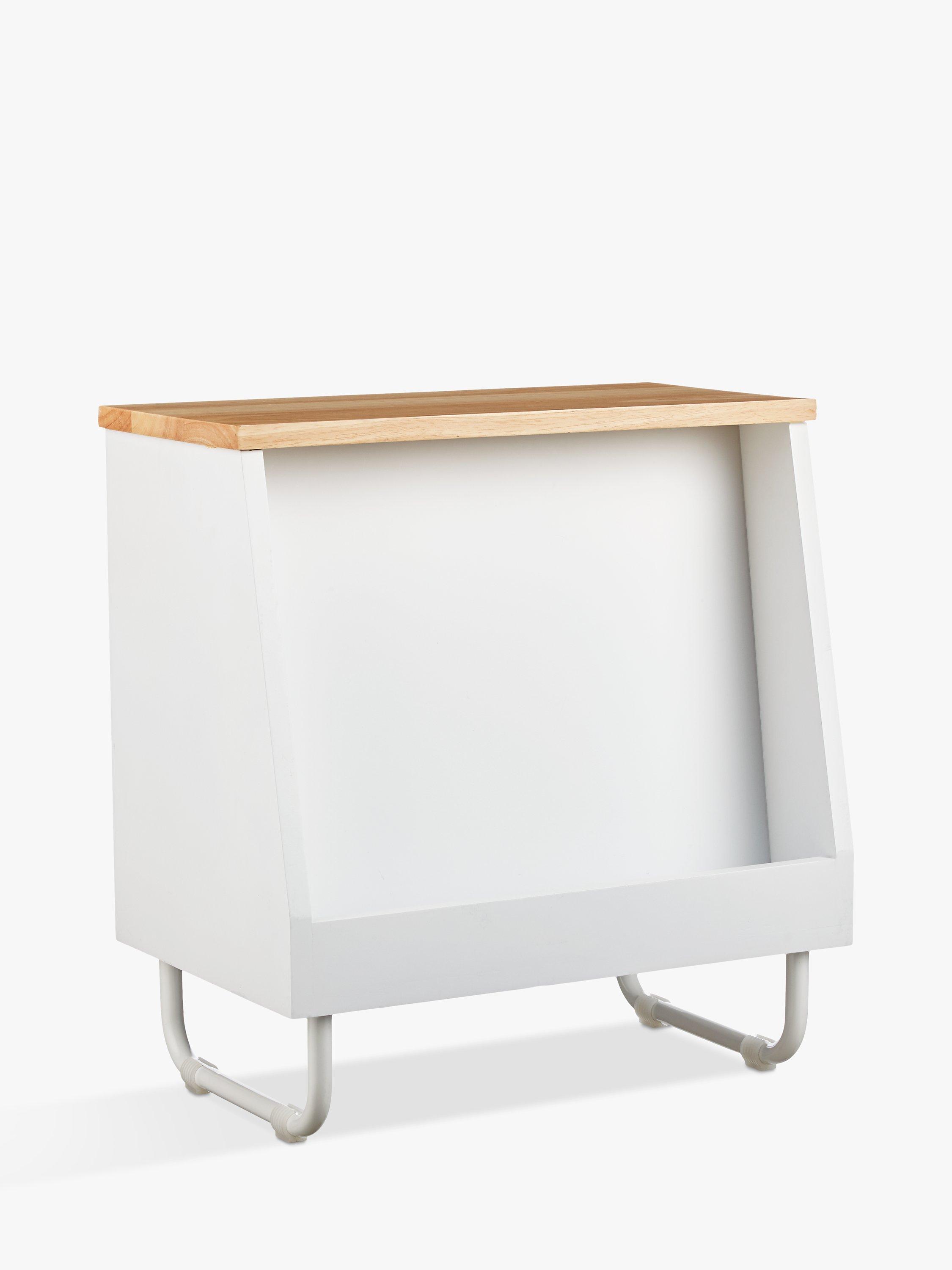 House by John Lewis Magazine Rack Storage, White