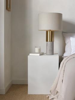 John Lewis Akani Table Lamp - view 2, Grey/Brass