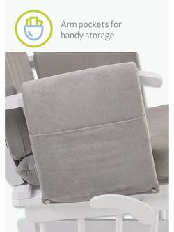 Kub Chatsworth Glider Nursing Chair and Footstool - view 2, Grey