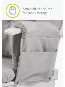 Kub Haywood Reclining Glider Nursing Chair and Footstool - view 2, Grey