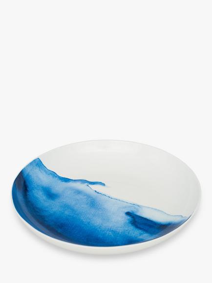 Rick Stein Coves of Cornwall Constantine Bay Serving Dish, Blue/White, Dia.32cm, Blue/White