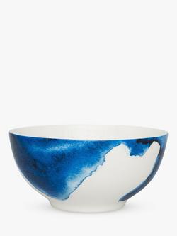 Rick Stein Coves of Cornwall Trevone Bay Salad Bowl, Blue/White, 21cm, Blue/White