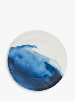Rick Stein Coves of Cornwall Constantine Bay Dinner Plate, 28cm, Blue/White, Blue/White