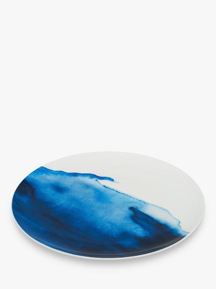 Rick Stein Coves of Cornwall Constantine Bay Dinner Plate, 28cm, Blue/White - view 2, Blue/White