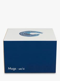 Rick Stein Coves of Cornwall Mug Daymer Bay Set, Set of 4, Blue/White, 300ml - view 2, Blue/White