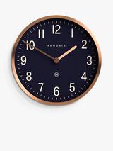 Newgate® Number Four Echo wandklok | Moderne ronde klok | 30cm | Oranje | Gemakkelijk te lezen cijfers | Ideaal voor keuken, woonkamer of kantoor