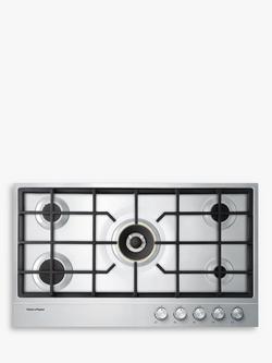 Fisher & Paykel CG905DNGX1 Gas Hob, Stainless Steel, Silver