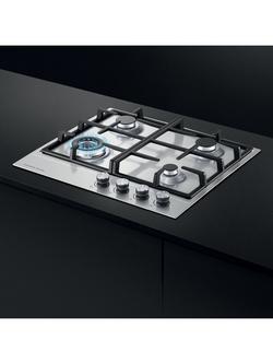 Fisher & Paykel CG604DNGX1 Gas Hob, Stainless Steel - view 2, Stainless Steel