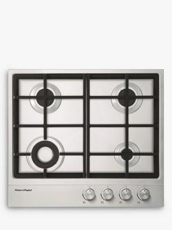 Fisher & Paykel CG604DLPX1 Gas Hob, Stainless Steel, Stainless Steel
