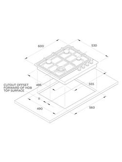 Fisher & Paykel CG604DLPX1 Gas Hob, Stainless Steel - view 2, Stainless Steel