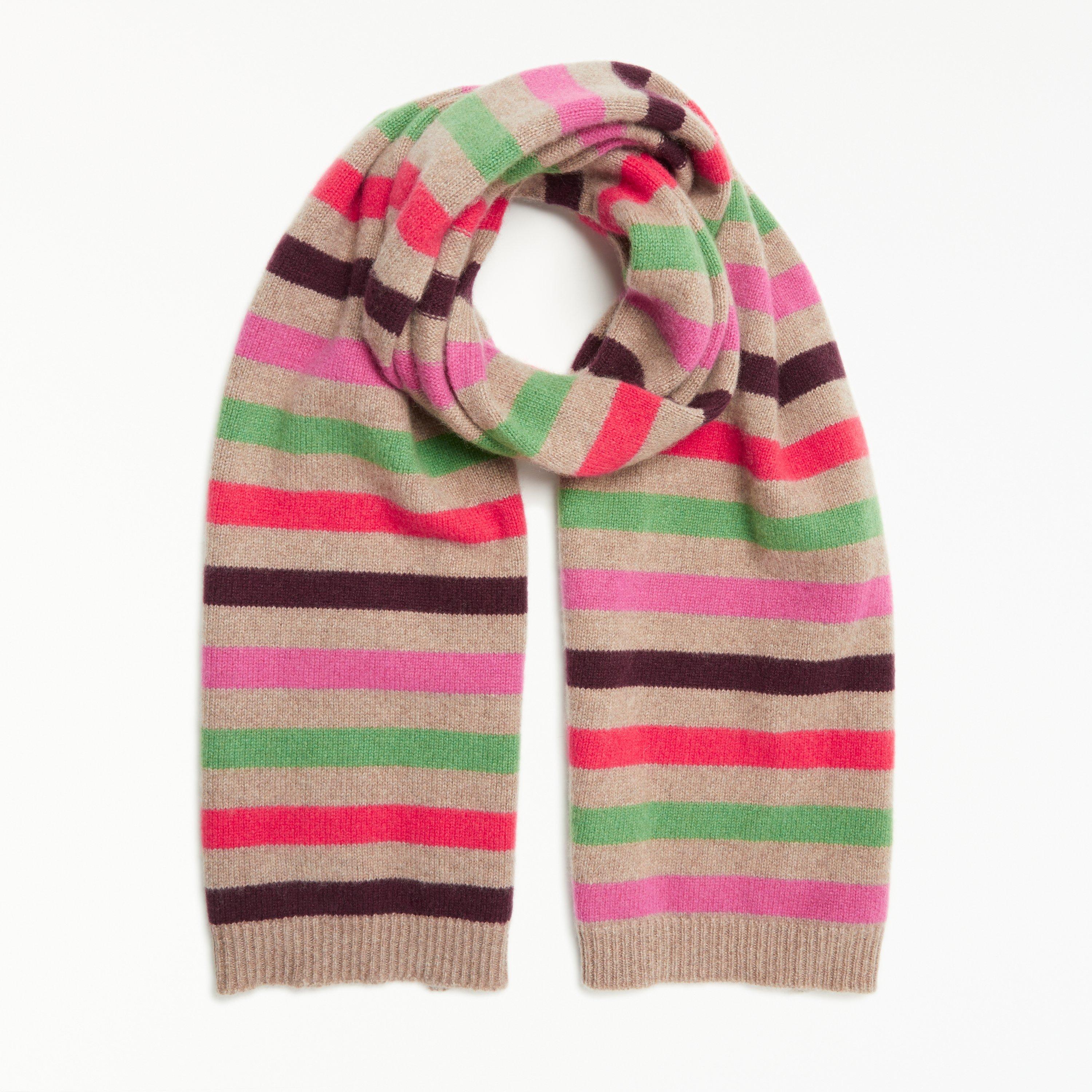 John Lewis Partners Striped Cashmere Scarf Multi