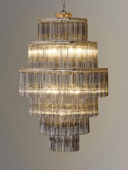 John Lewis Athenea Chandelier Ceiling Light, Smoke/Clear, Smoke/Clear