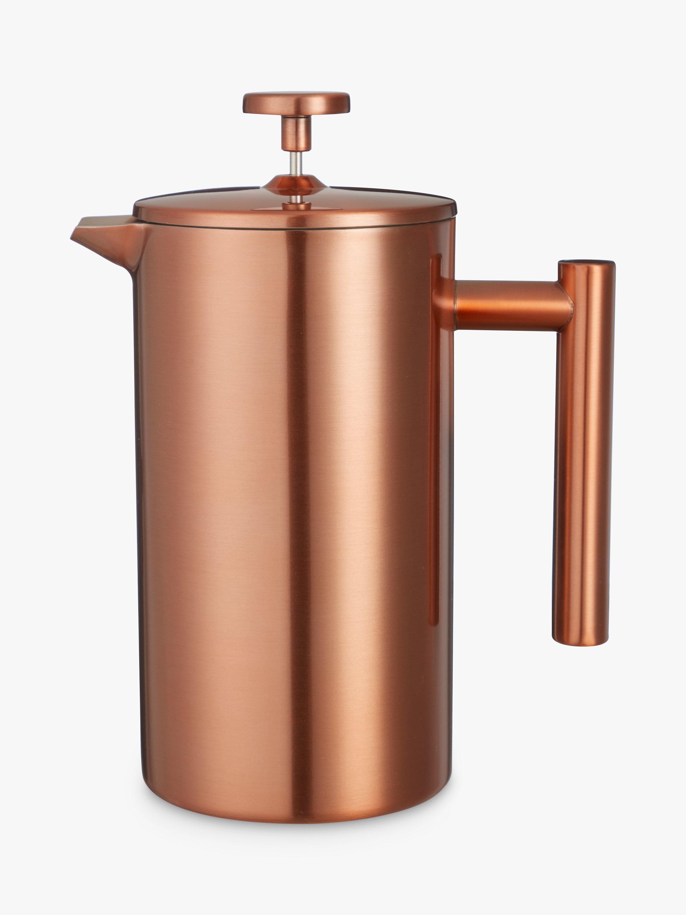 Croft Collection Double Wall Cafetiere, 8 Cup, Copper, 1L
