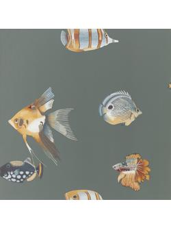 Harlequin Kamanu Wallpaper, Amber / Slate 111648