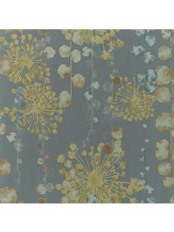 Harlequin Moku Wallpaper, Graphite / Mustard 111650