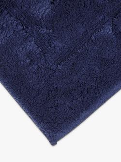 John Lewis Micro-Fresh Deep Pile Shower Mat - view 2, Navy