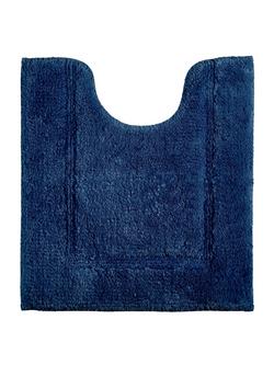 John Lewis Micro-Fresh Deep Pile Pedestal Mat, Navy