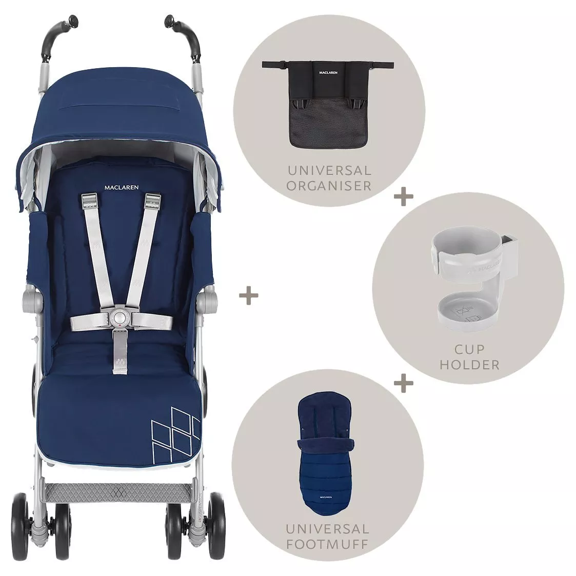 Maclaren Techno XT Winter Style Stroller Set Blue