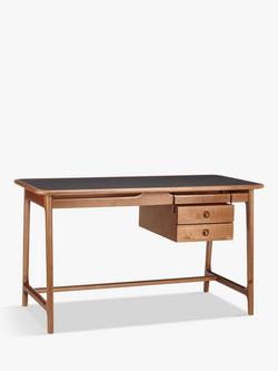 John Lewis New Soren Desk, FSC-Certified (Birch Wood), Dark Birch