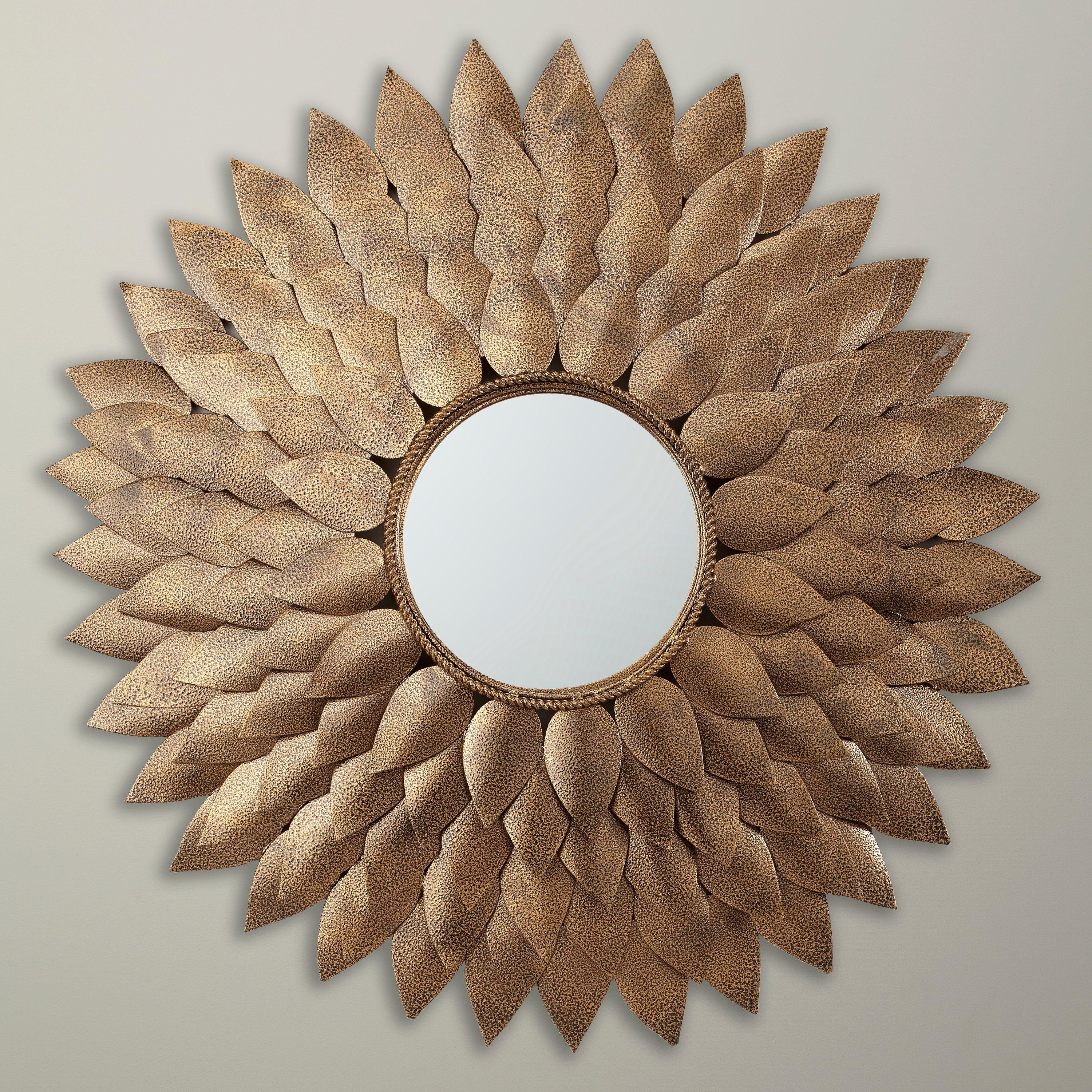 John Lewis & Partners Fusion Leaves Wall Mirror, Gold