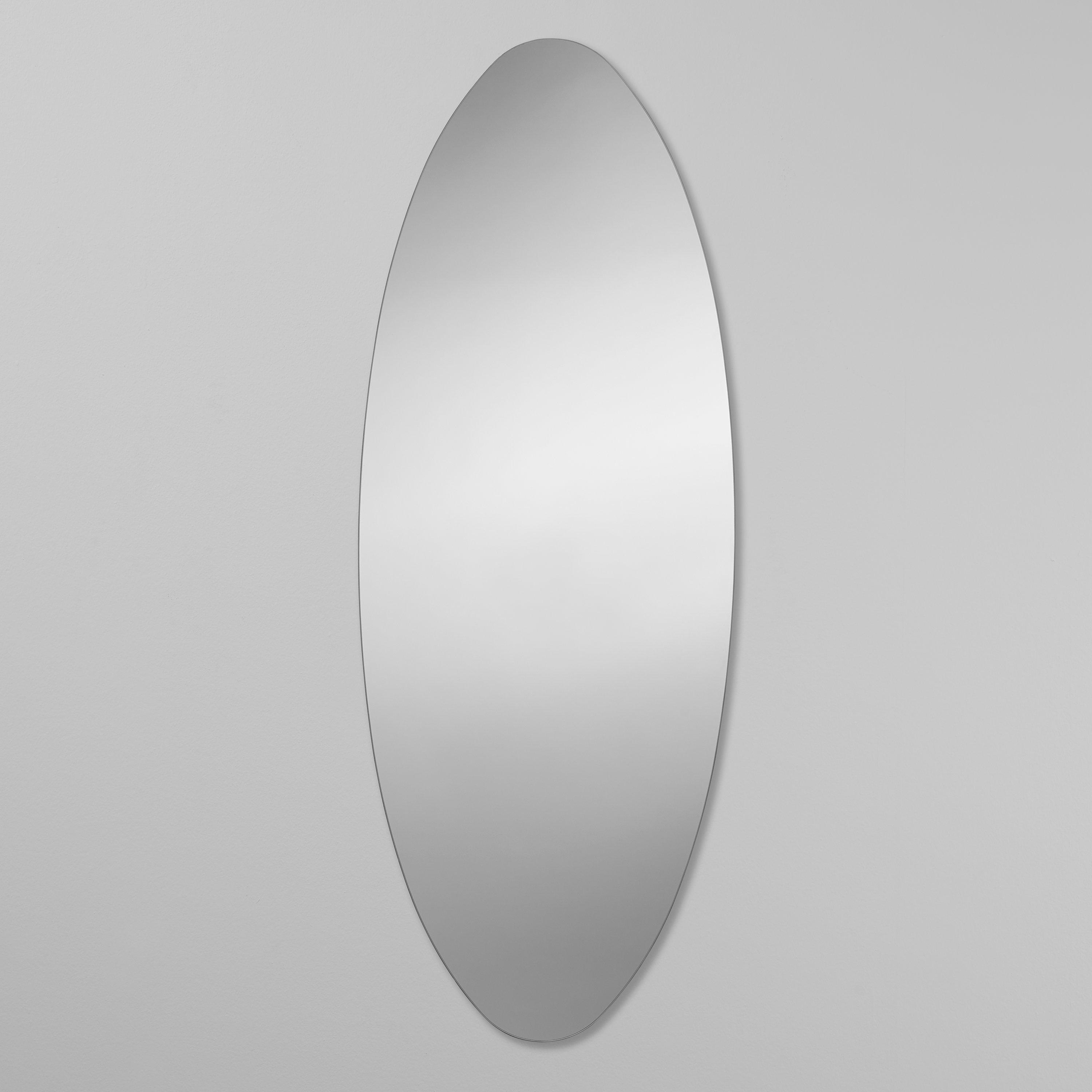 John Lewis & Partners Plain Glass Oval Mirror, 120 x 45cm