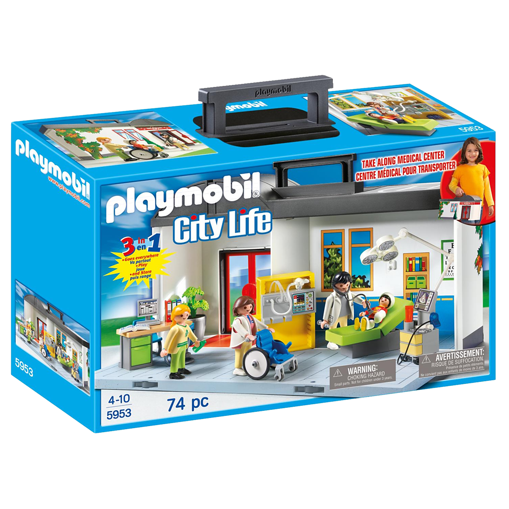 Playmobil City Action Take Along Hospital Playset