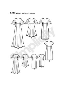 Simplicity Women's Dress Sewing Pattern, 8292 - view 2, 