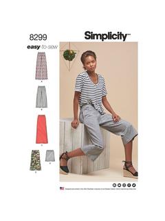 Simplicity Women's Wrap Skirt and Trousers Sewing Pattern, 8299, H5