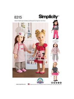 Simplicity Parisian Dolls Paper Patterns, 8315, 