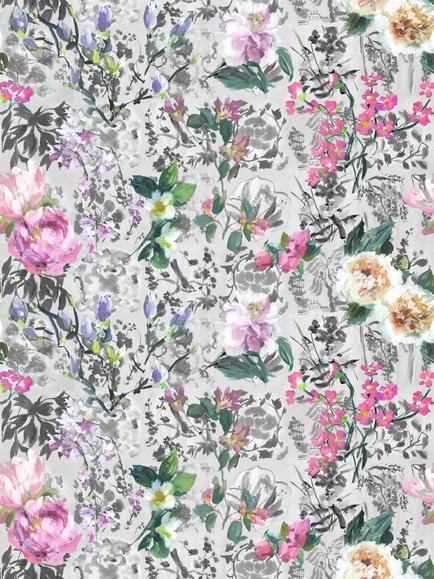 Designers Guild Majolica Wallpaper Panel, Slate Pdg1028/02
