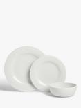 John Lewis Dine Round Rim Dinnerware Set, 12 Piece, White