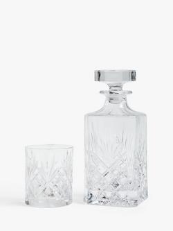 John Lewis Sirius Crystal Glass Whisky Decanter and Tumblers Set, 7 Piece, Clear - view 2, Clear