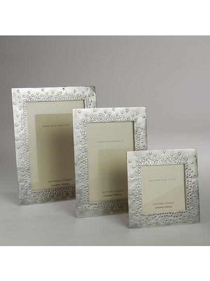 Lancaster and Gibbings Floating Hearts Photo Frame, Pewter - view 2, Pewter
